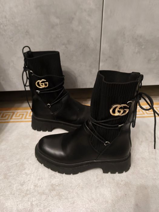 Trapery botki skarpetkowe GG