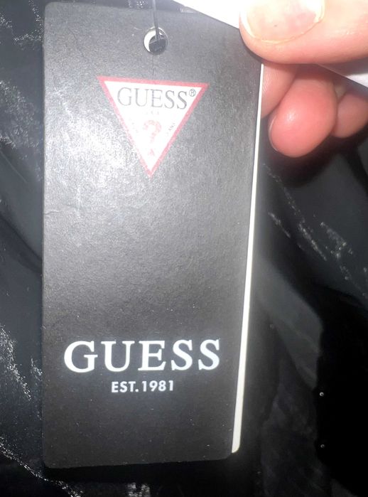 Брендовая прозрачная блузка из органзы Guess