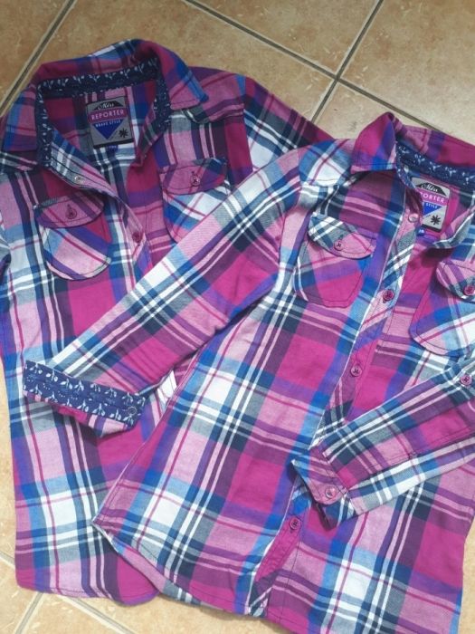 Koszule Reporter Young rozm 128 i 134 dla blizniaczek