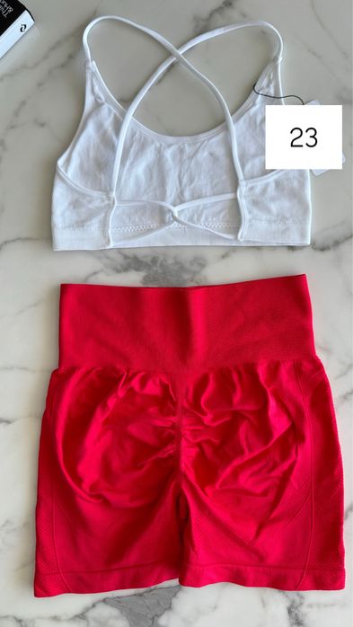 Conjuntos desporto ginásio activewear calção e top