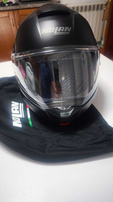 Capacete modular Nolan N90-3 classic preto mate