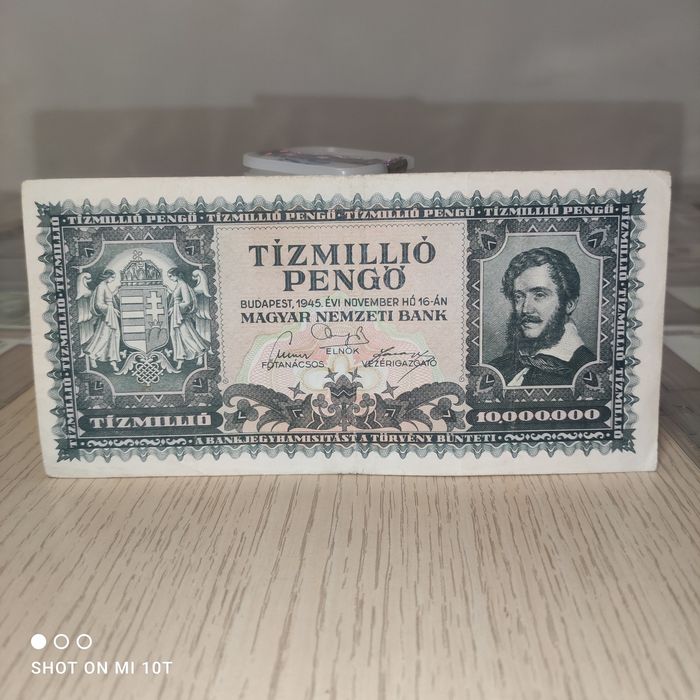 Hungary 10 Milion PENGO 1945
