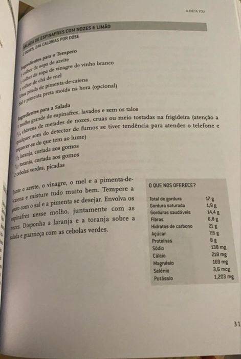 Livro You a sua dieta