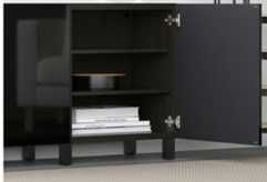 BESTA Móvel TV, preto-castanho, 180x40x38 cm · Como novo