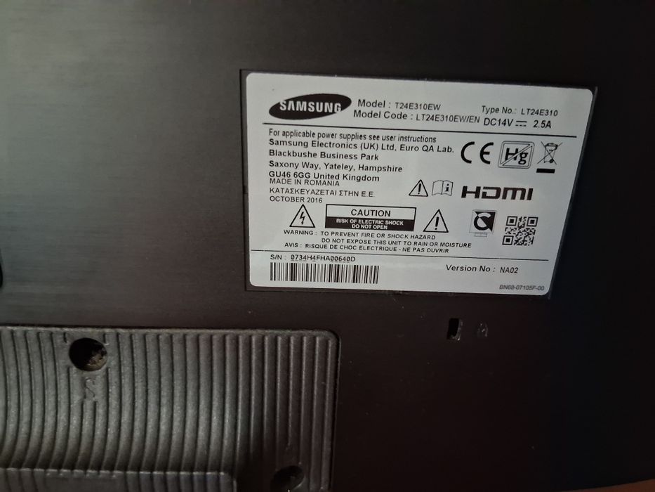 Tv Samsung a funcionar