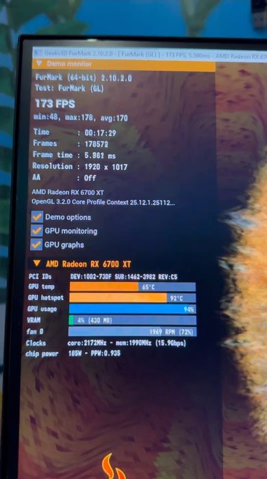 Видеокарта RX6700 XT на 12gb