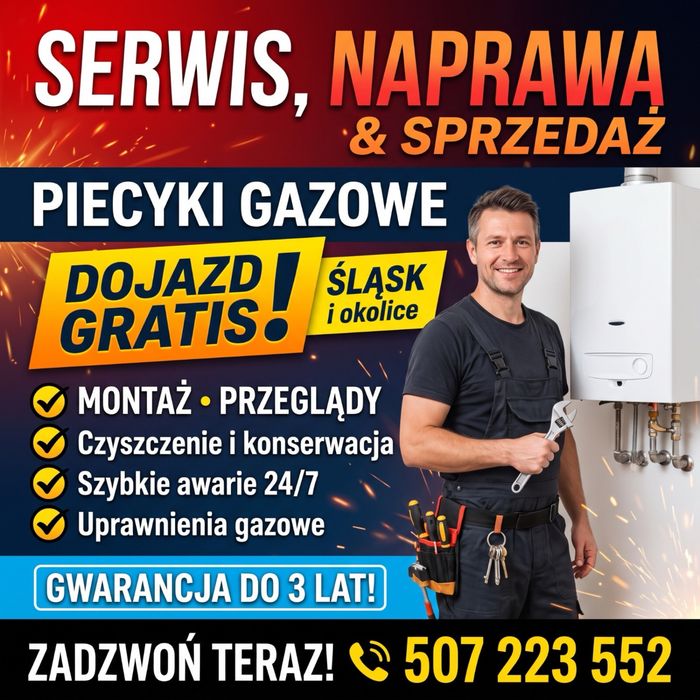 Naprawa, czyszczenie, serwis, montaż piecyków gazowych NAJTANIEJ