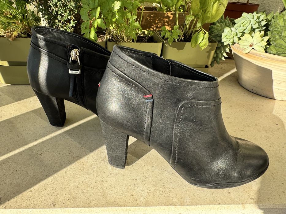 Botas de pele Tommy Hilfiger