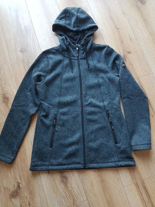 Polarino bluza kurtka damska polarowa ciepła czarno szara grafitowa M