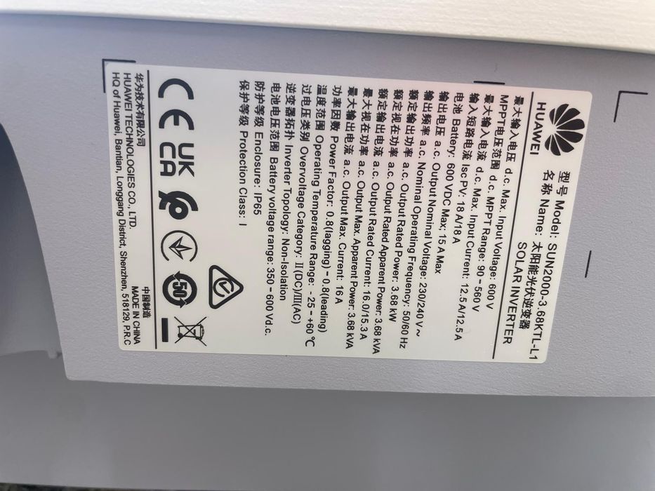 Inversor Huawei SUN2000-3.68KTL-L1