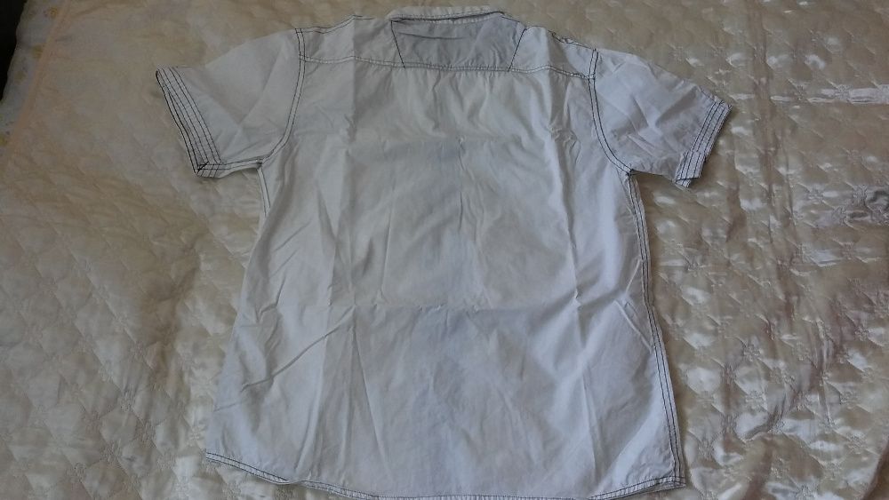 Koszula, 100% bawełna, pagony, Cedar Wood State, bluzka biała lekka, M