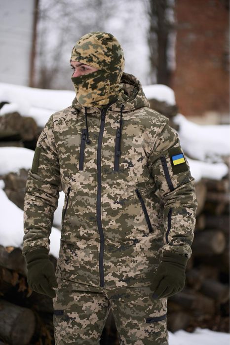 ТОП! Форма военная зимняя мультикам пиксель костюм тактический зимний