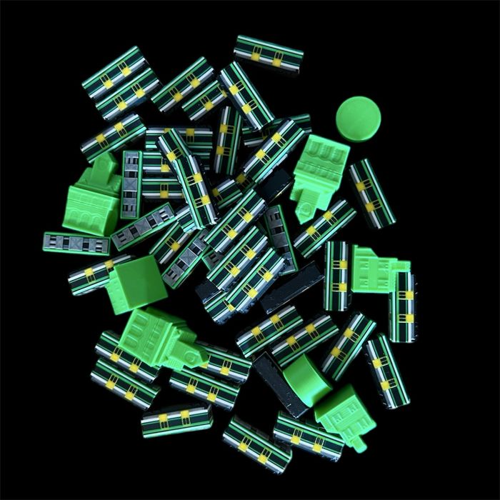 Pociągi - Wagoniki Zielone wielokolorowe + Dodatki