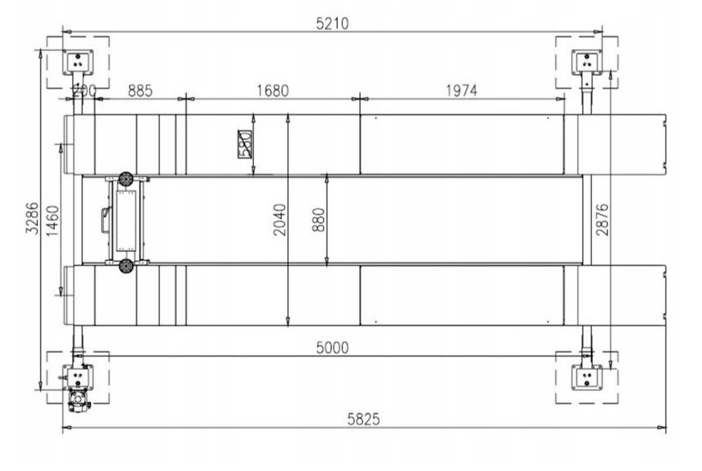 Podnośnik 4-kolumnowy Grubber SDW-50.3DNN pod geometrię