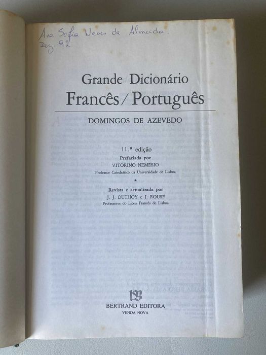 Grande Dicionário Francês - Português