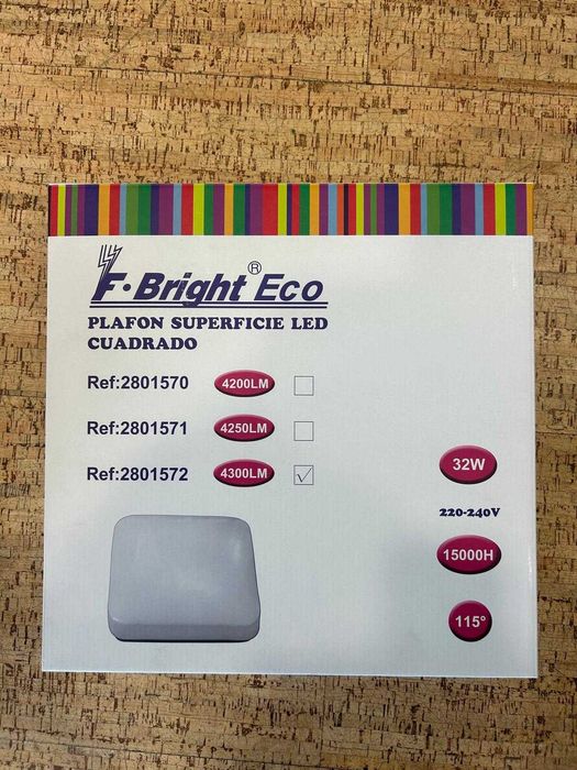Painel LED F-Bright Eco 33x33cm 32w 4300LM