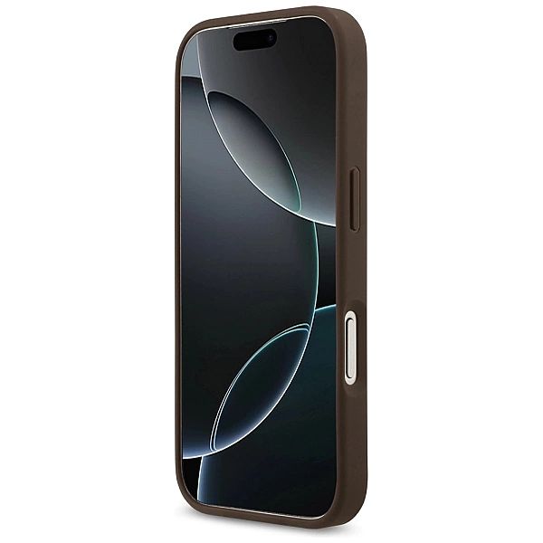 Etui Guess 4G Circle Classic Logo MagSafe na iPhone 17 Pro - brązowe