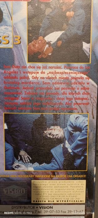 Sprzedam film na kasecie VHS bezlitosny 3