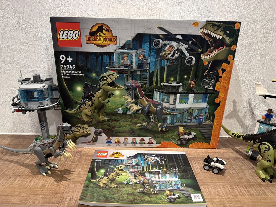 Lego 76949 Oryginal Gigantosaurus i Therizinosaurus Attack klocki