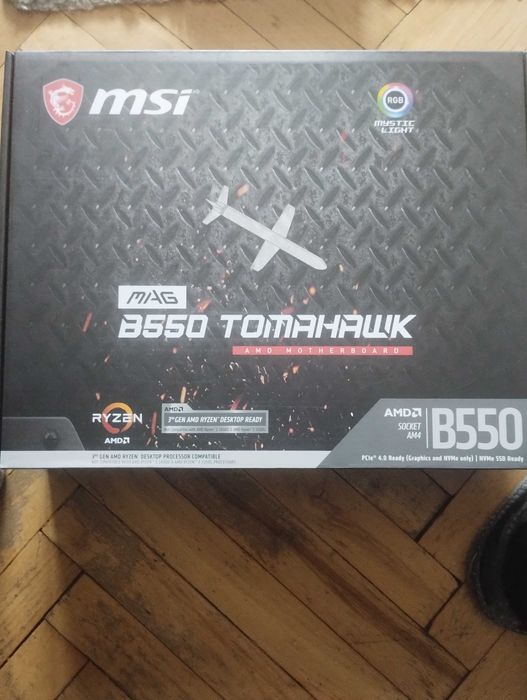 Płyta głowna MSI B550 Tomahawk + R7 5700x + 16Gb DDR4 (gwarancja)