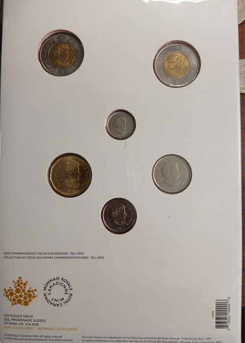 Moedas do Canada Bill Reid 2000