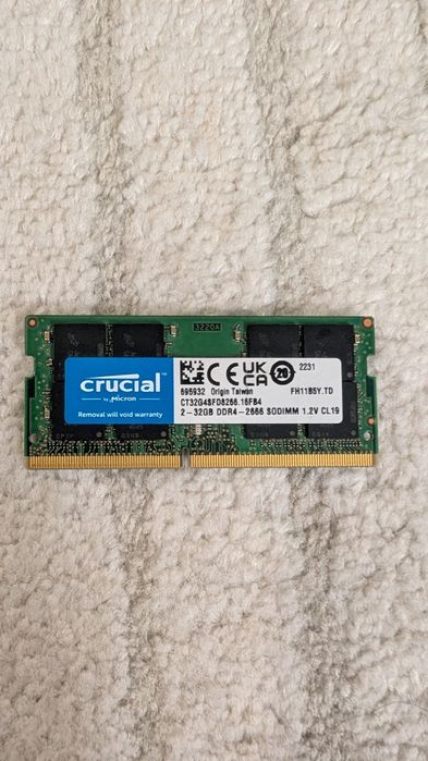 Pamięć RAM Crucial 32GB 2666mhz SODIMM