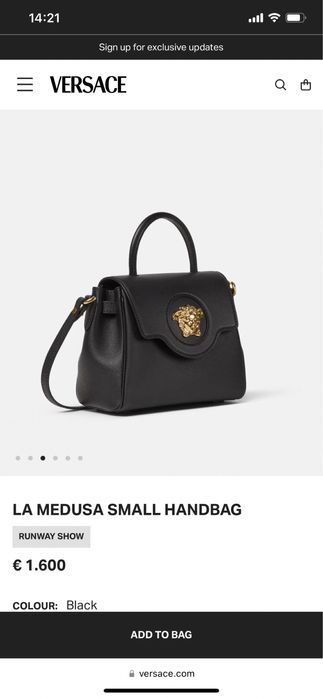 Mala Versace nunca usada. Estou a vender porque preciso de dinheiro!