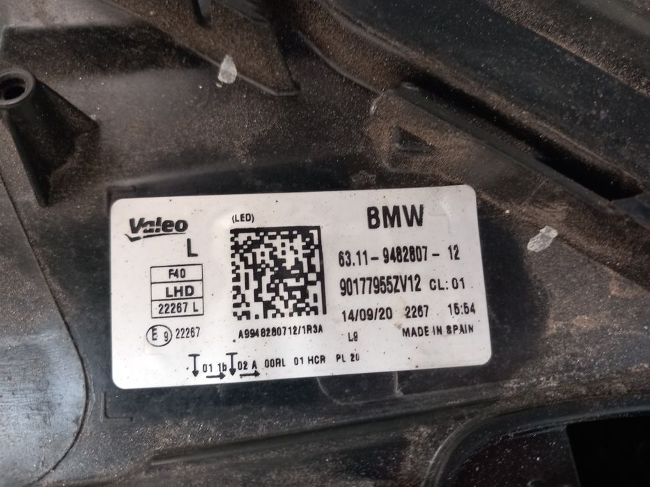 BMW 1 Farol Full LED esquerdo