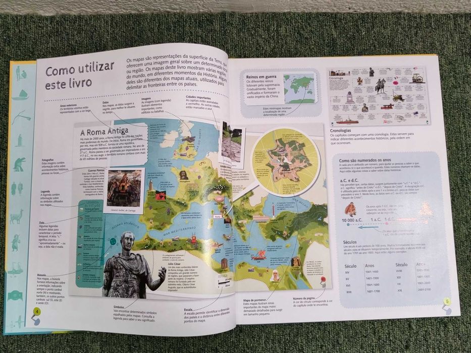 Livro "Atlas da História Ilustrado" da Porto Editora / DK