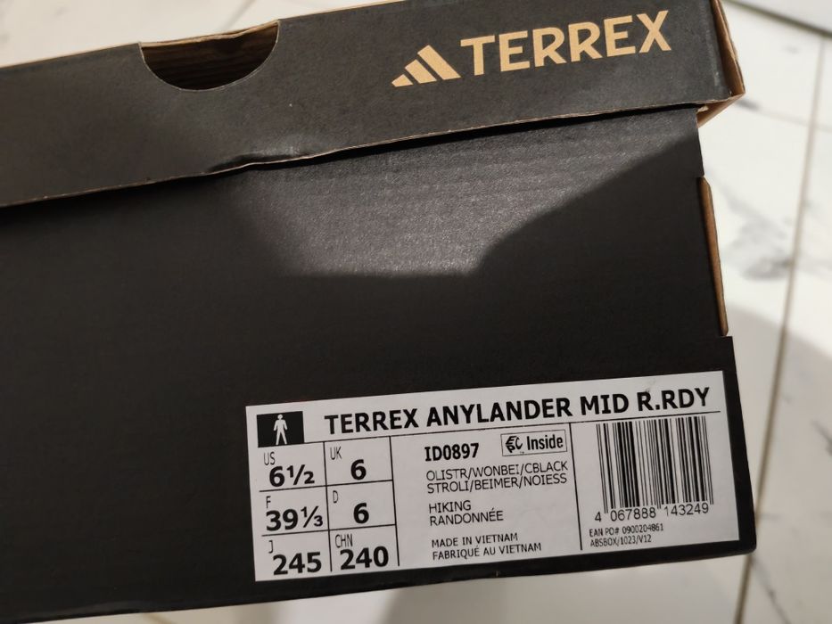 Buty turystyczne adidas TERREX Anylander Mid RAIN.RDY rozm. 39 1/3