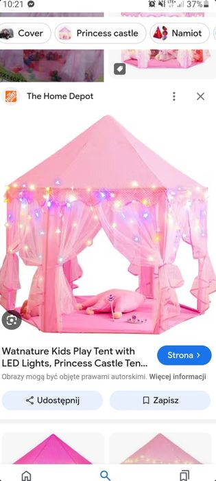 Namiot tent dla dzieci dla dziewczynki tobbi toys ogrodowy domowy  140