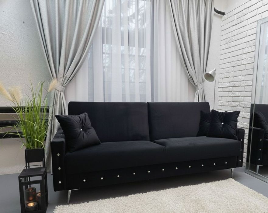 Kanapa Tosia Glamour sprężyny welur