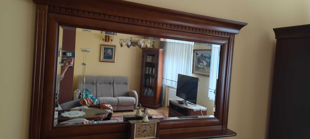 Lustro Firenze z kolekcji Mebli Bydgoskich czereśnia antyczna