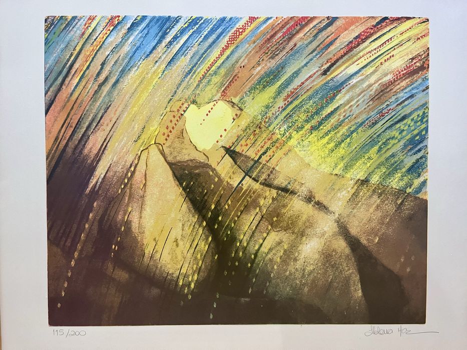 Serigrafia assinada pelo Artista