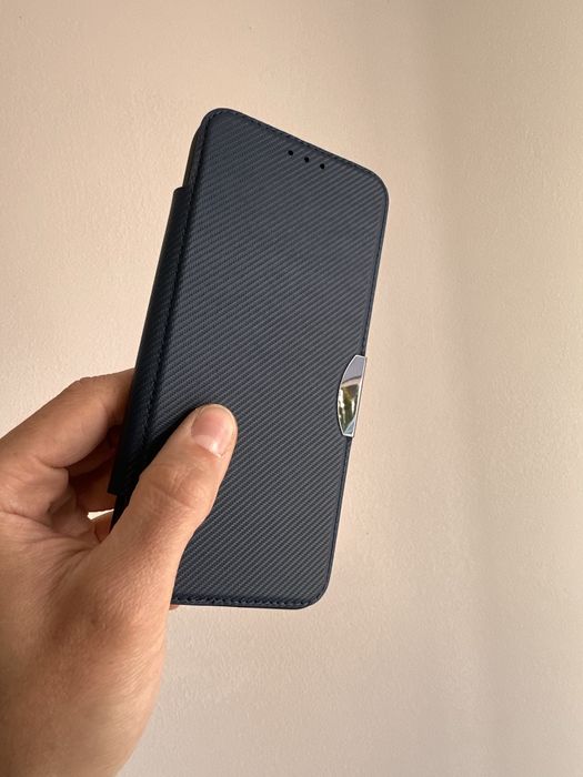 Etui z klapką zamykane granatowe do SAMSUNG GALAXY A57
