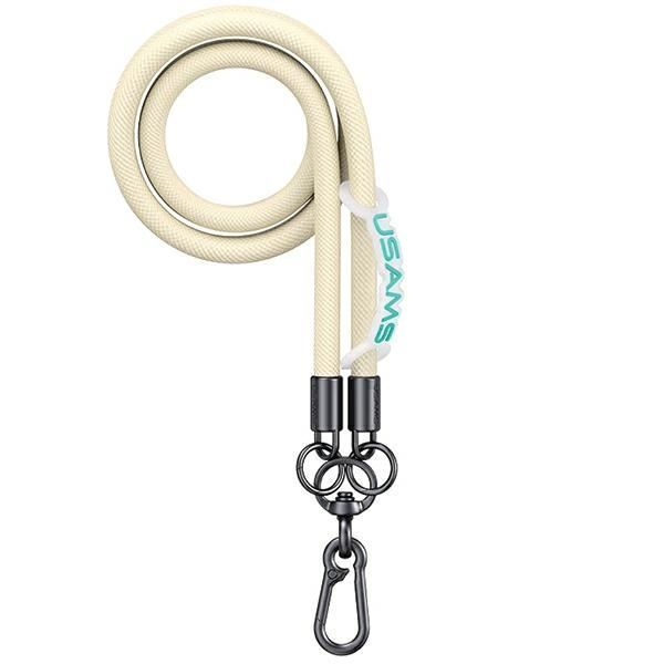 Smycz do telefonu USAMS na szyję / ramię pod etui 120cm żółta