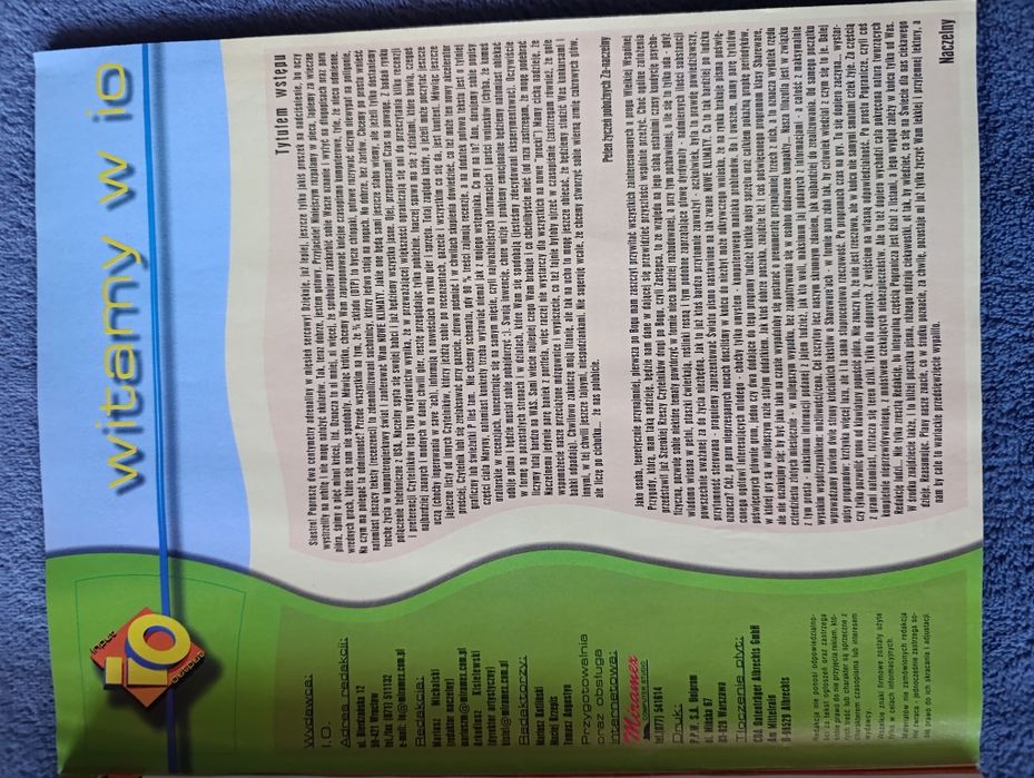 Czasopismo Input Output nr 1-2/98