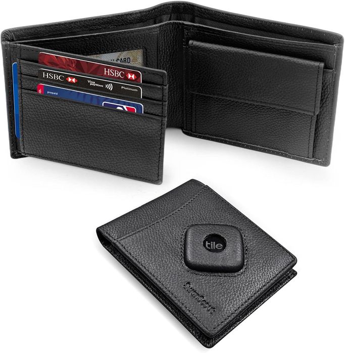 SwanScout Portfel do Tile Mate (2022), ochrona RFID, portfel dla mężcz