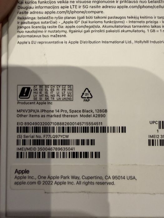 Apple iPhone 14 Pro 128 GB – Space Black