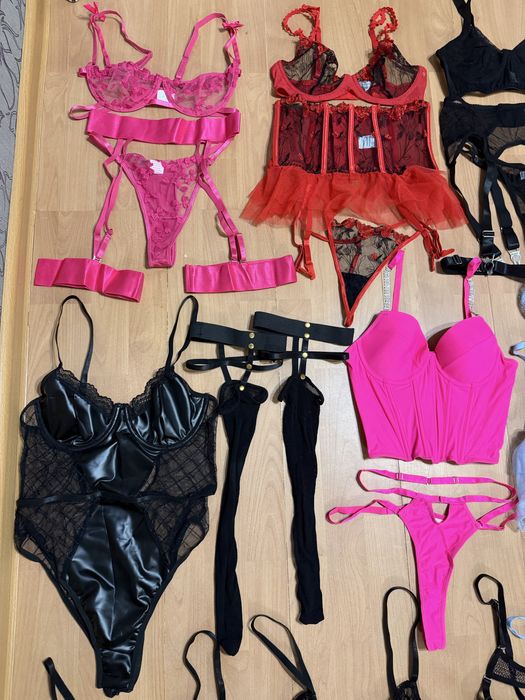 Еротична білизна белье труси ліф гартери боді пояс панчохи латекс