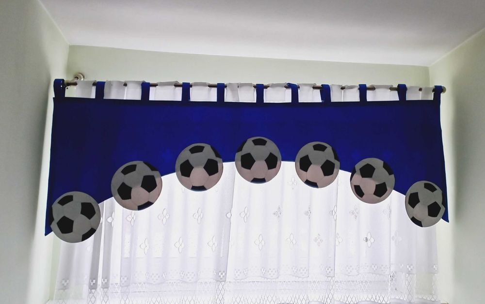 LAMBREKIN na okno do pokoju dziecka motyw PIŁKI j.Nowy