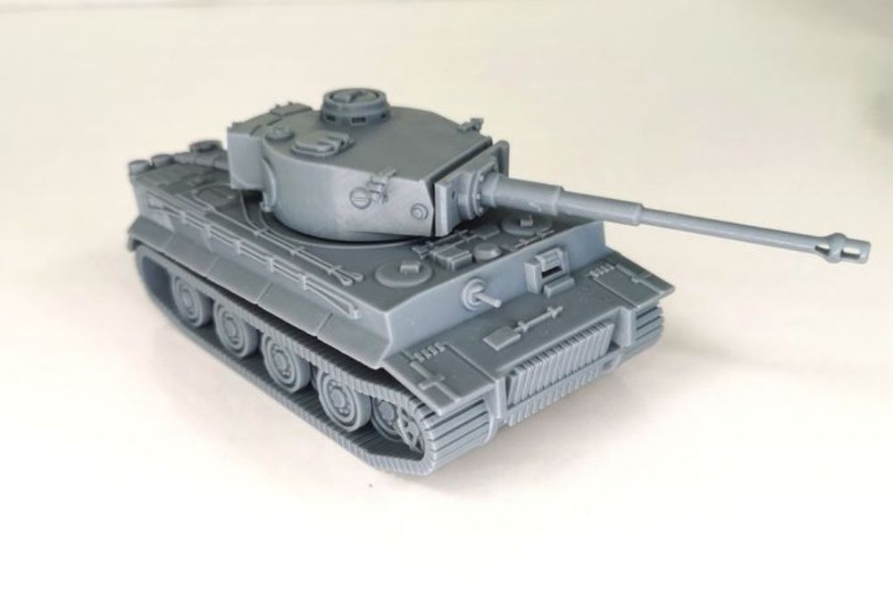 Czołg Tiger I. Skala do gry Bolt Action 1:56. Druk 3D, żywica UV.