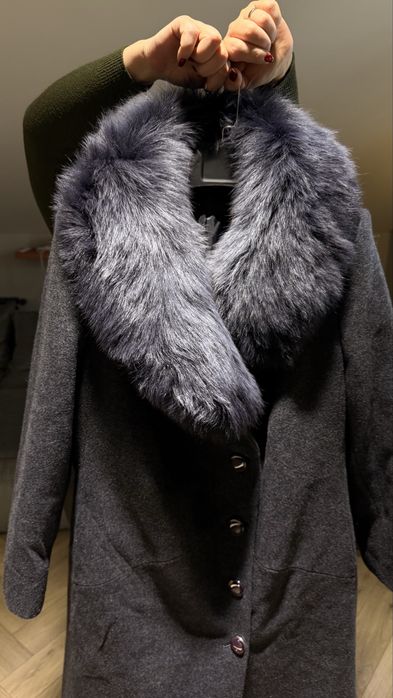 Пальто ( драпове) синє