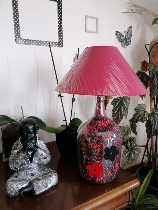 Candeeiros de garrafas de vidro