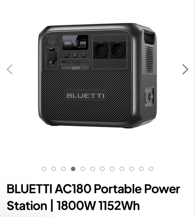 зарядная станция BLUETTI AC180 1152W/1800W! Новая, версия EU! НАЛИЧИЕ!