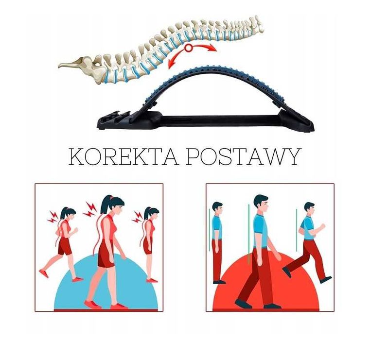Lydia Becky rozciągacz pleców z magnesami przyrząd do rozciągania