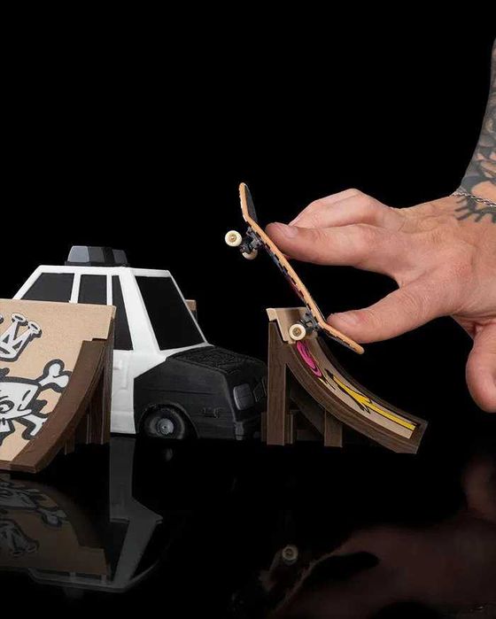 Rampa de carro policia - mini Parque skate de dedos | impressão 3D Bus