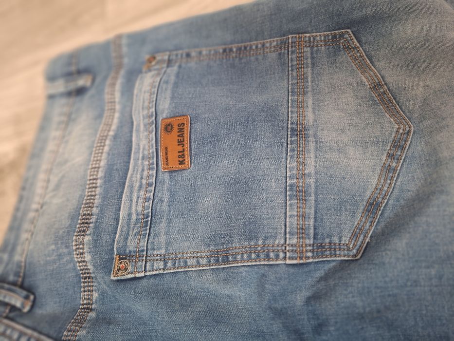 Spodenki męskie jeans, plus size