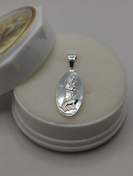 Srebrny medalik Św. Franciszek, próba 925
