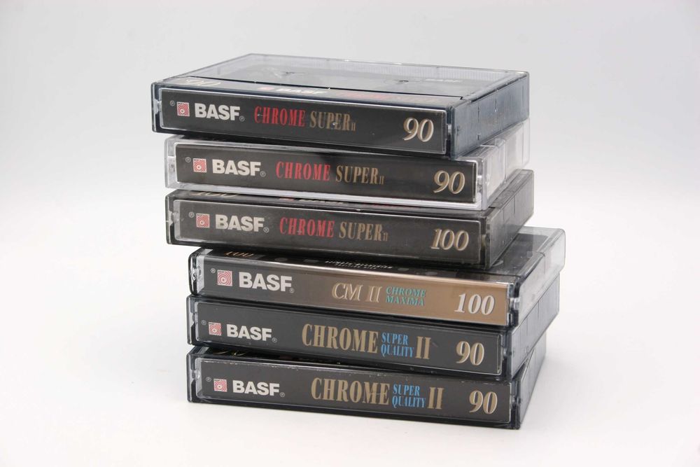 6 kaset magnetofonowych BASF